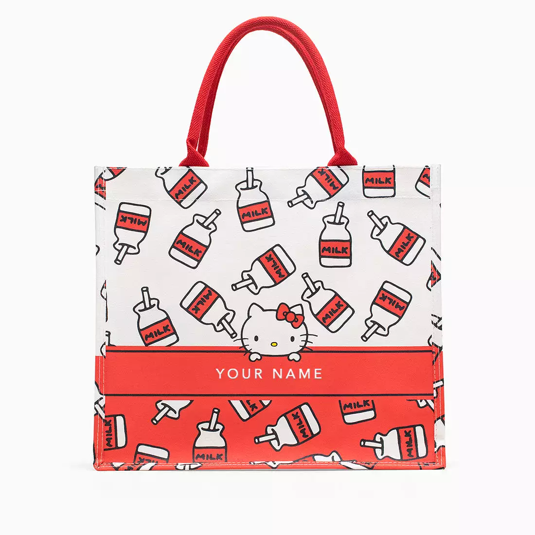 Hello Kitty Milk Bottle Grocery Tote