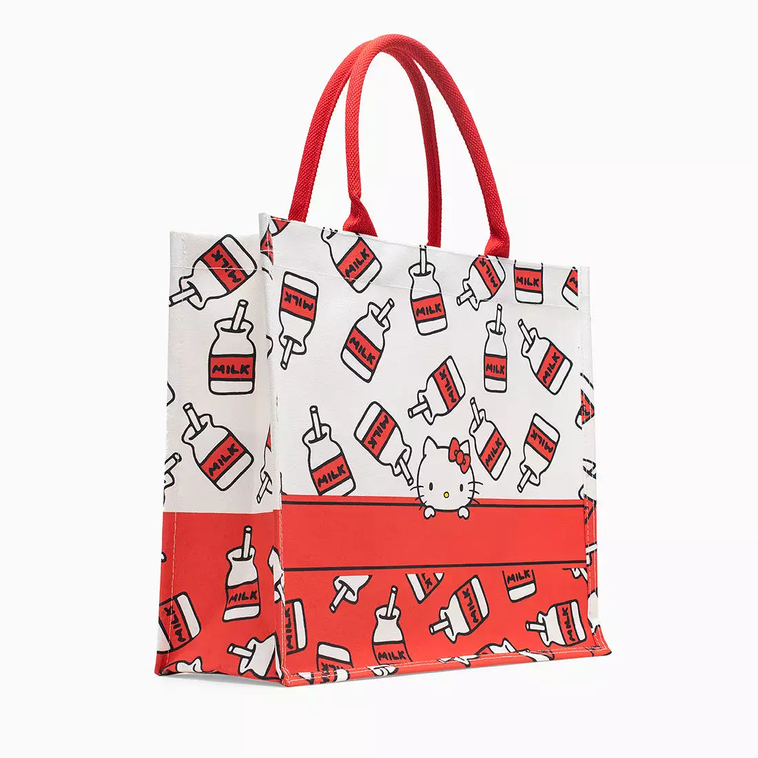 Hello Kitty Milk Bottle Grocery Tote