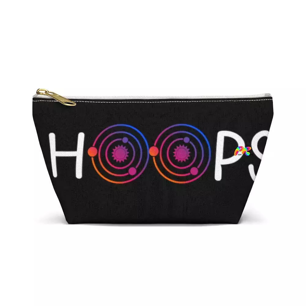 Hoops Black Makeup Bag w T-bottom