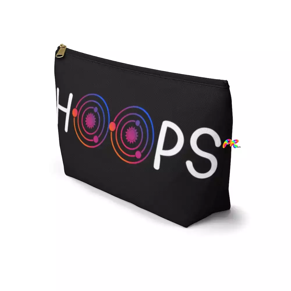 Hoops Black Makeup Bag w T-bottom