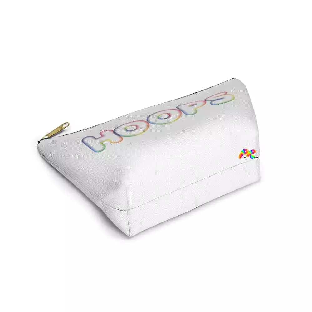 Hoops White Makeup Bag