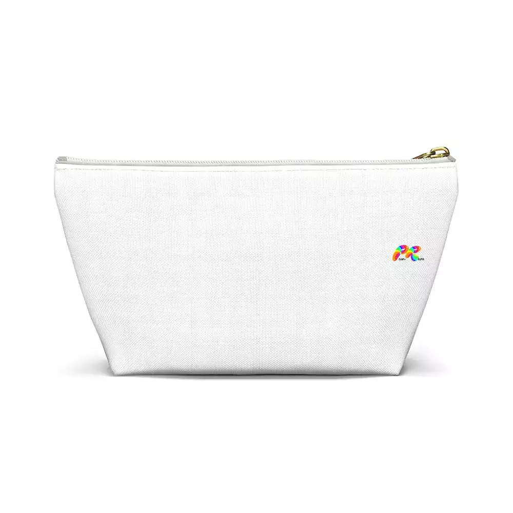 Hoops White Makeup Bag