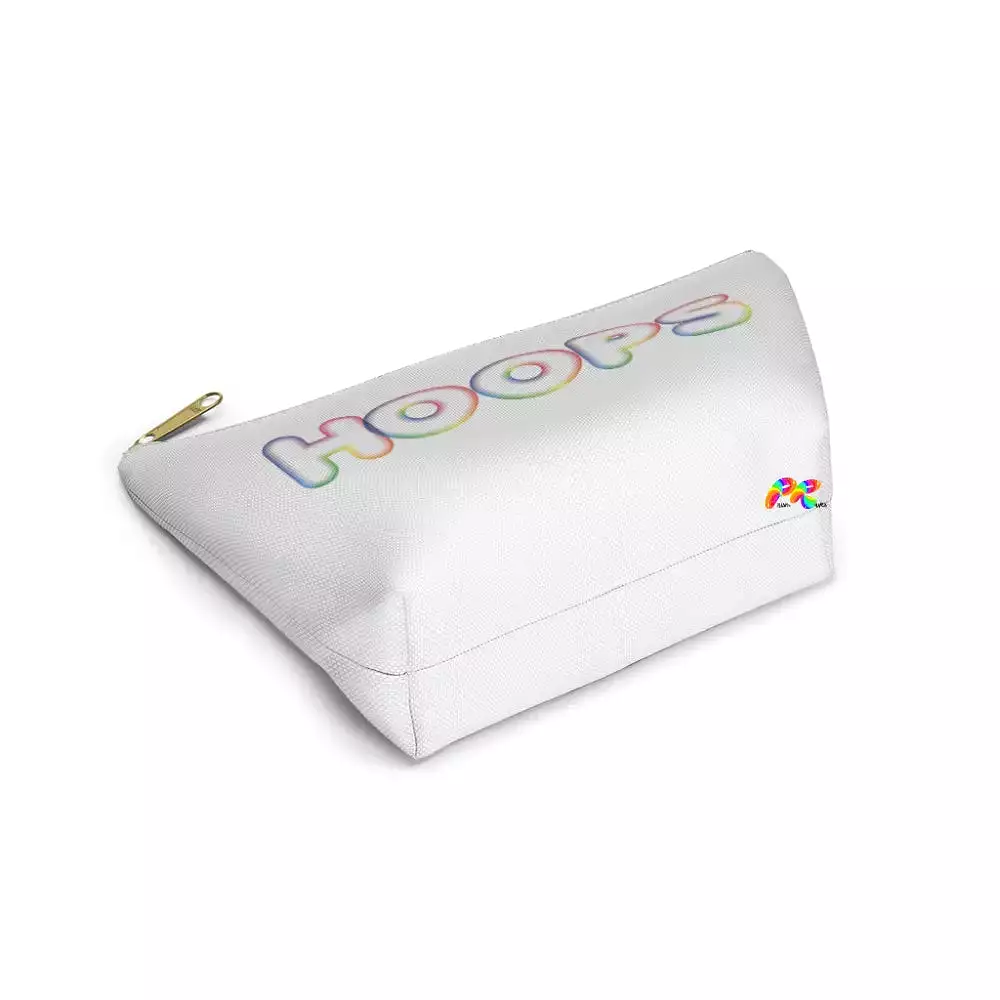 Hoops White Makeup Bag