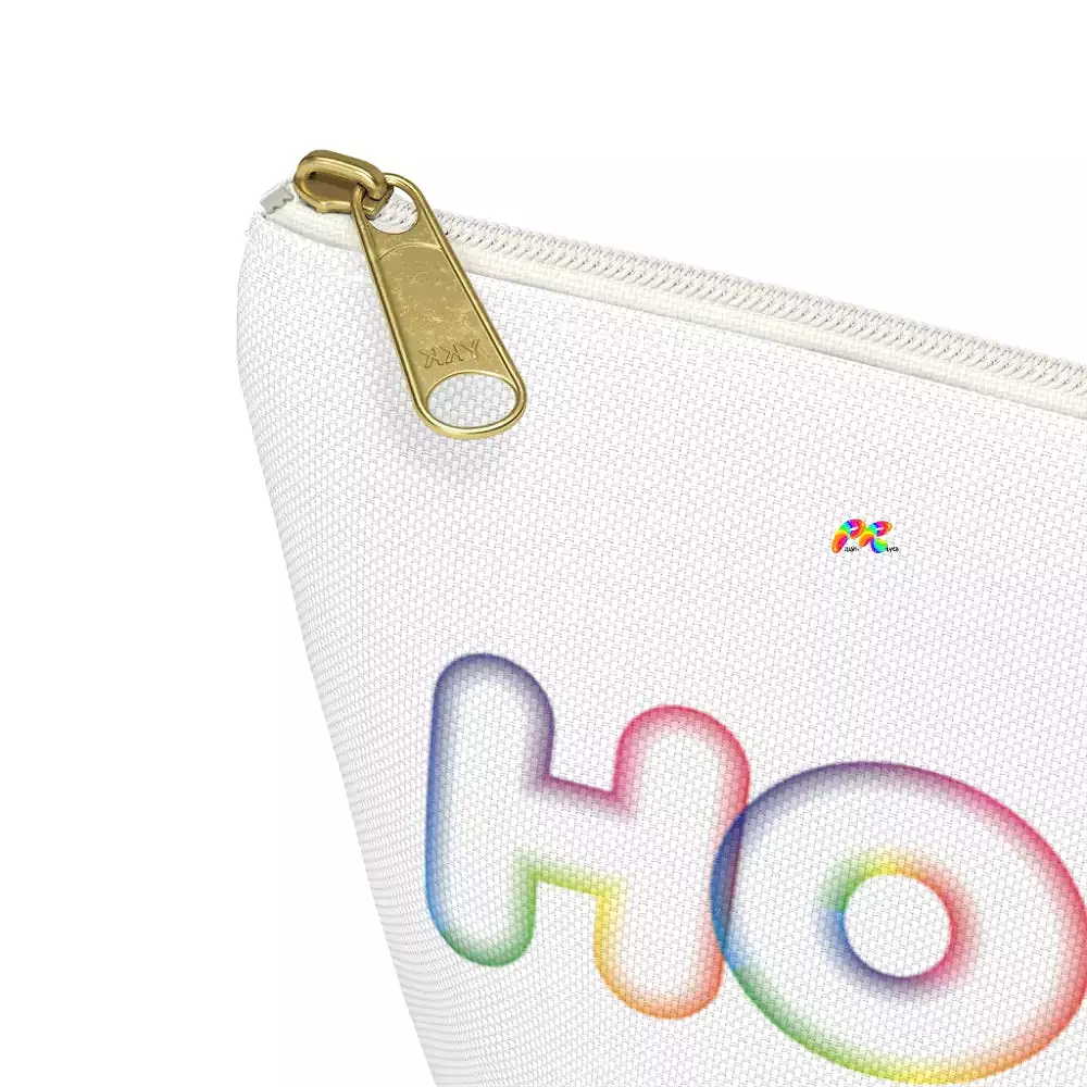 Hoops White Makeup Bag