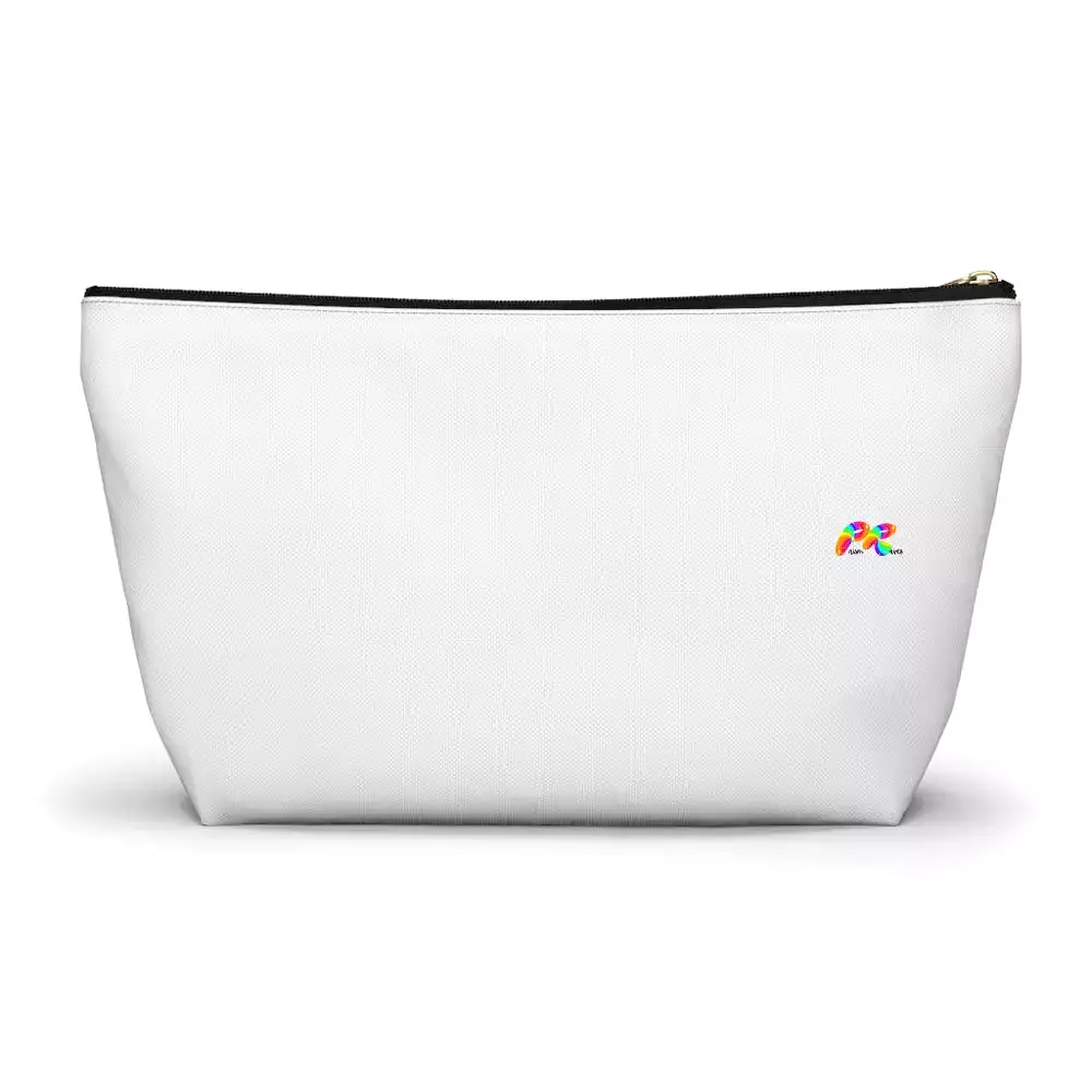 Hoops White Makeup Bag