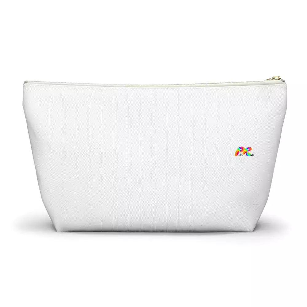 Hoops White Makeup Bag