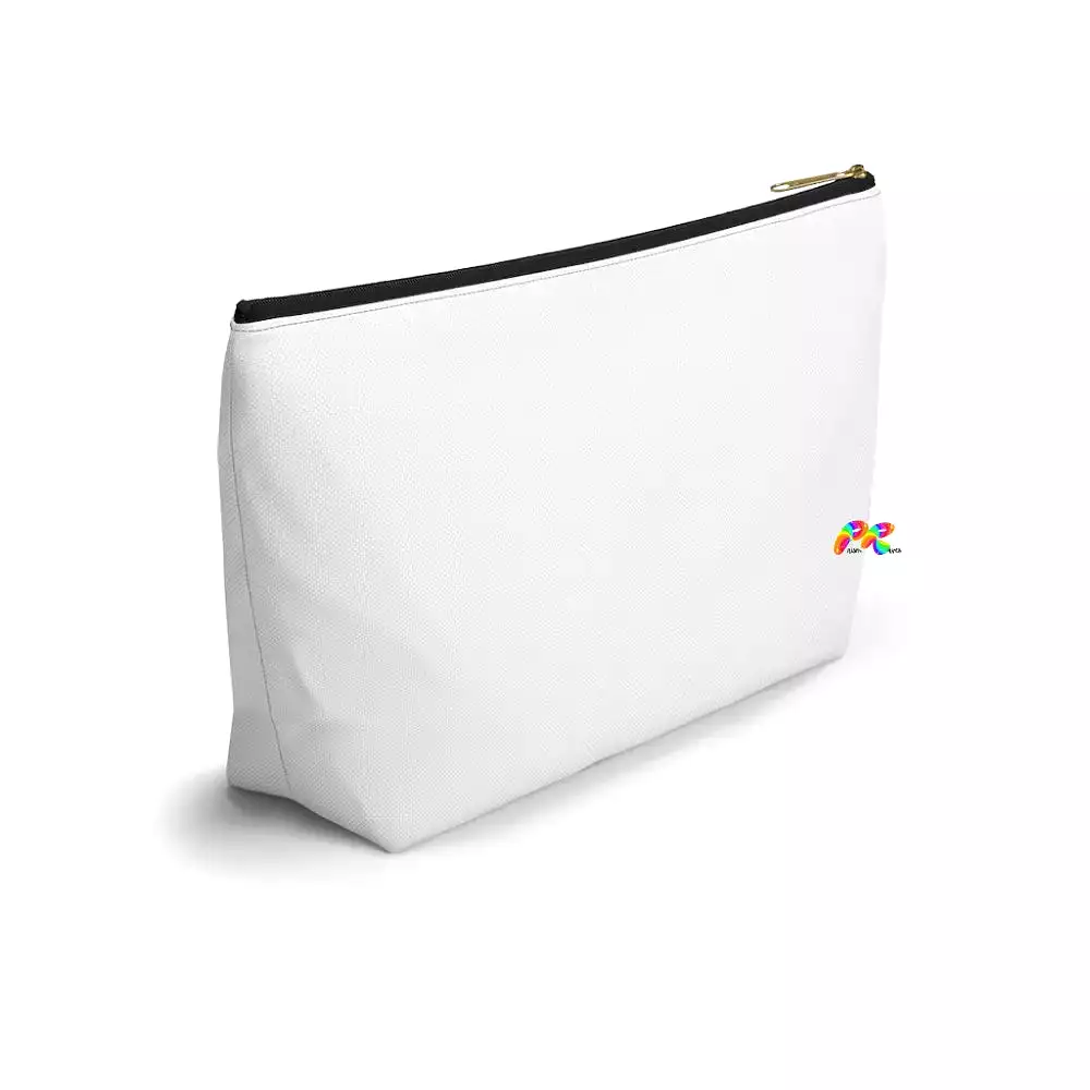 Hoops White Makeup Bag