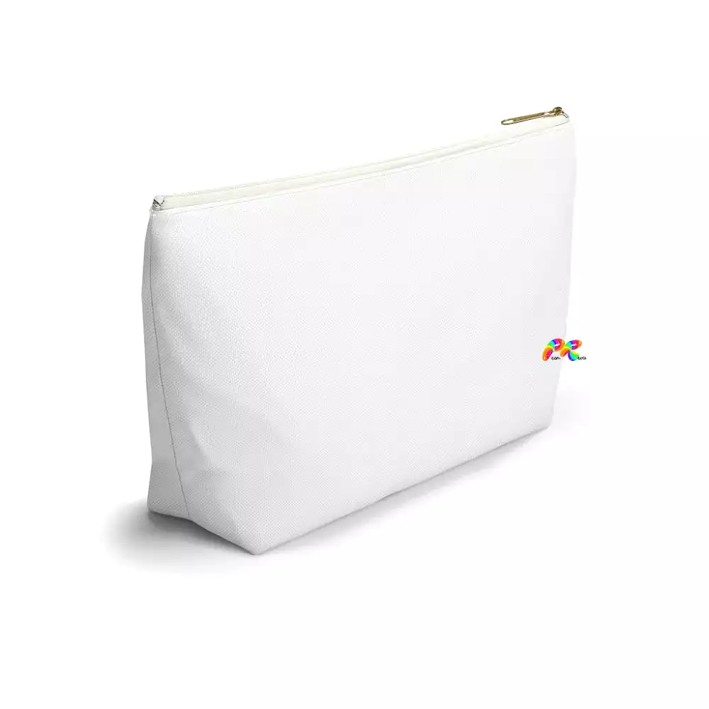 Hoops White Makeup Bag