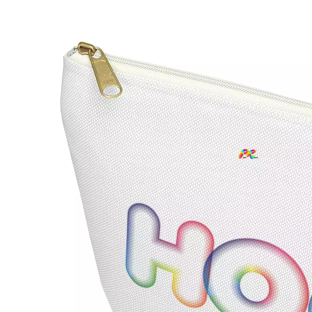 Hoops White Makeup Bag