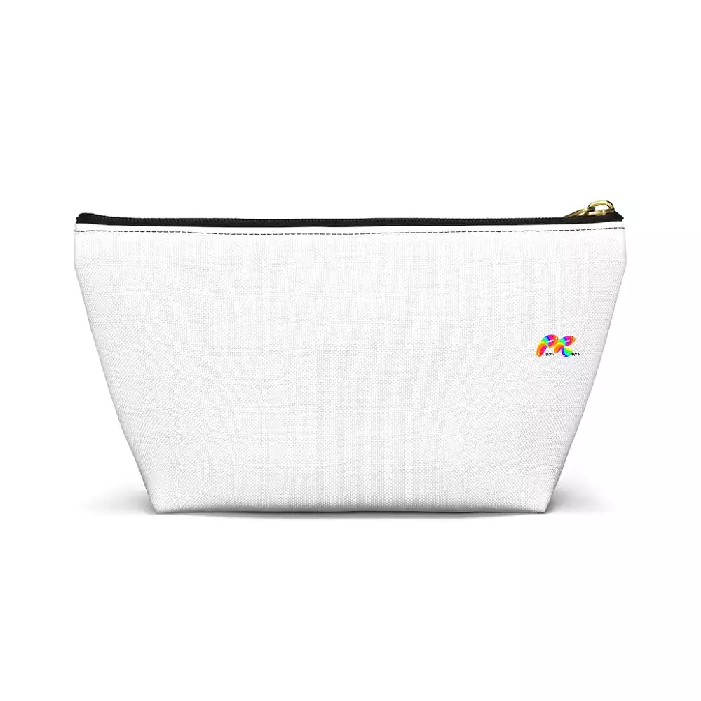 Hoops White Makeup Bag