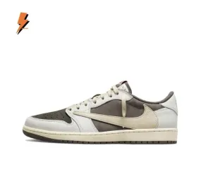 INSTANT SHIP -Travis Scott Air Jordan 1 Low Reverse Mocha 