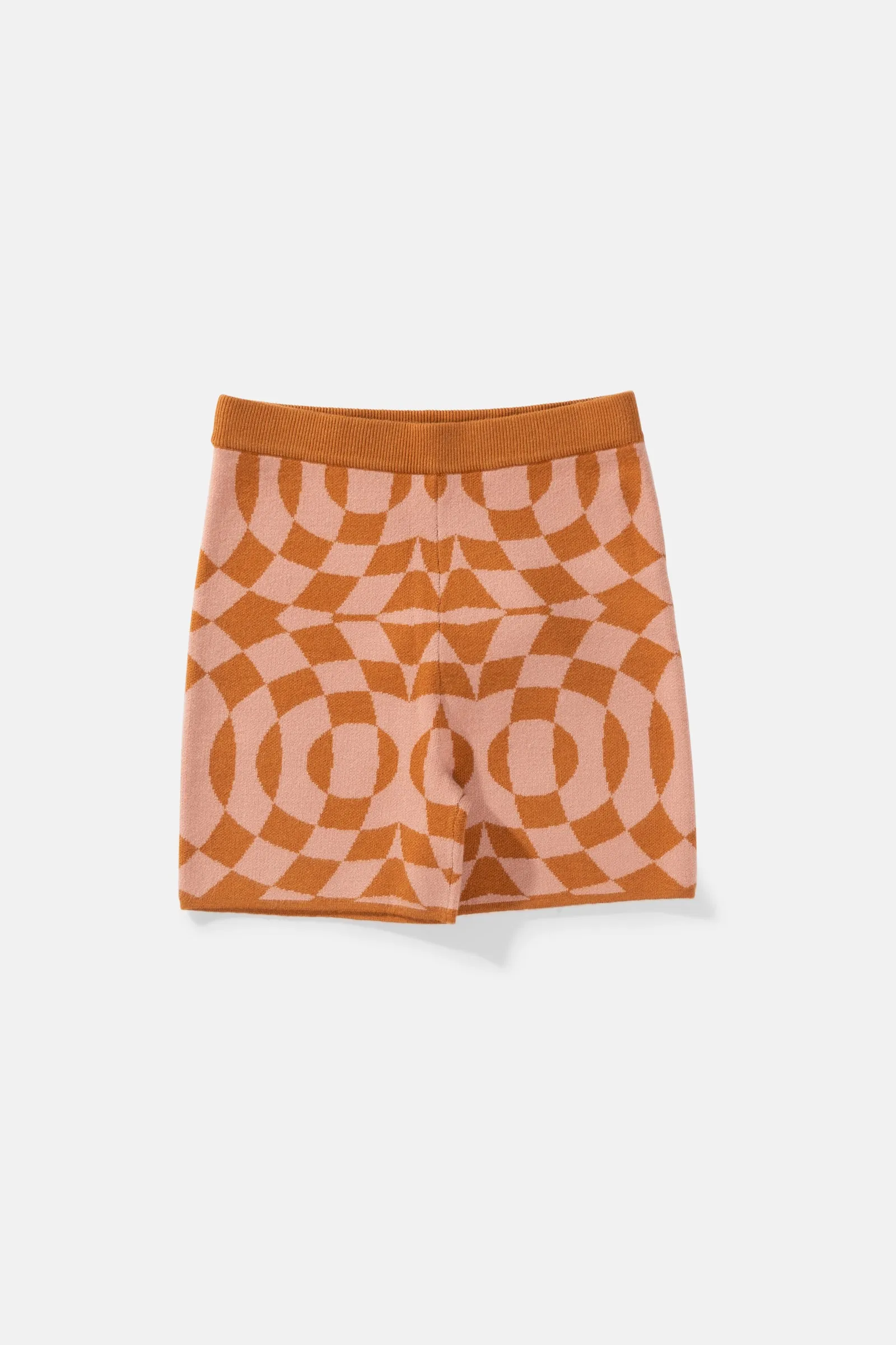 Interrupted Knit Short Rust