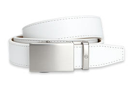 Kid's White, 1 1/8 Strap, Golf Belt