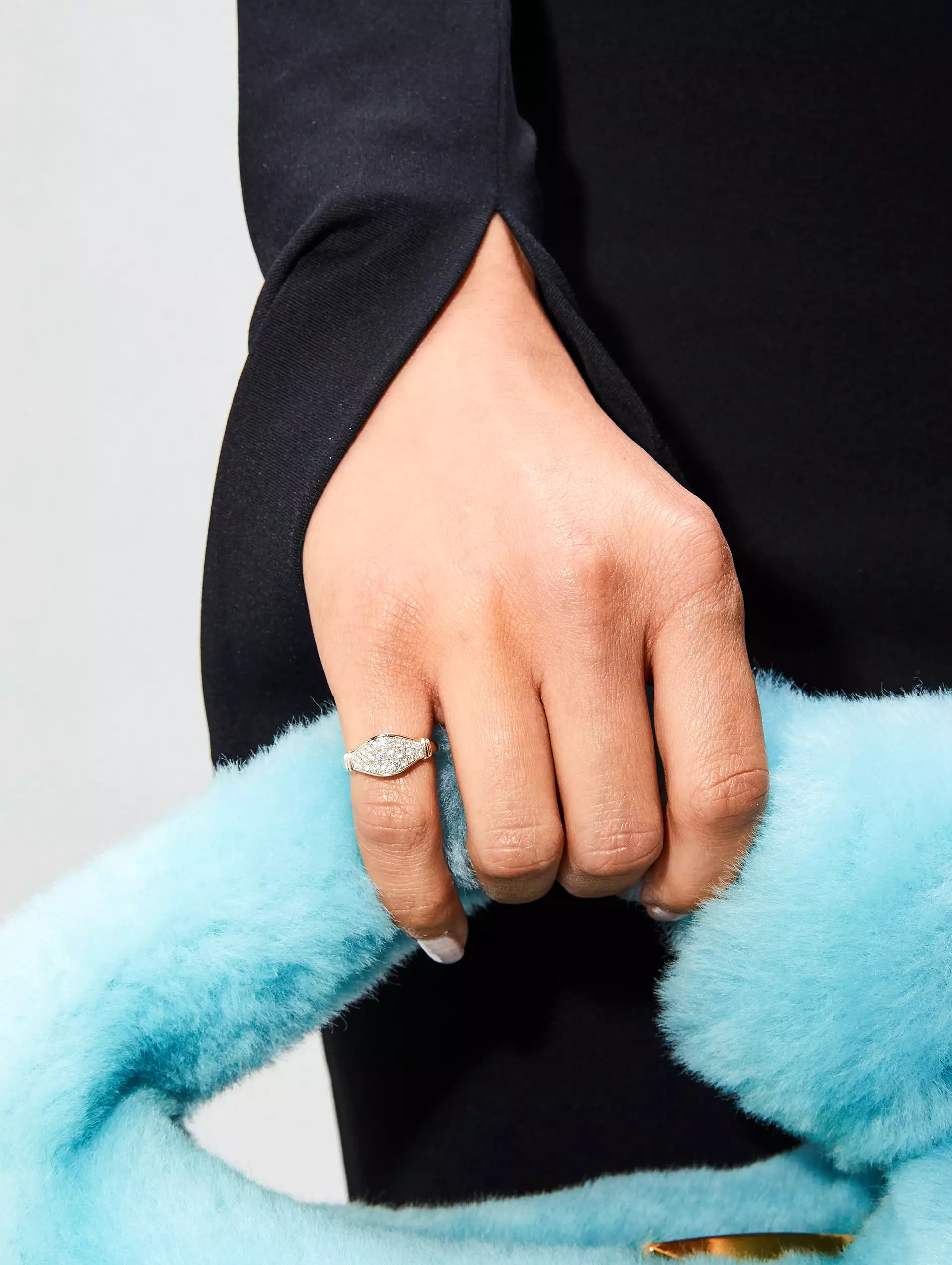 Maia Full Pave Pinky Ring