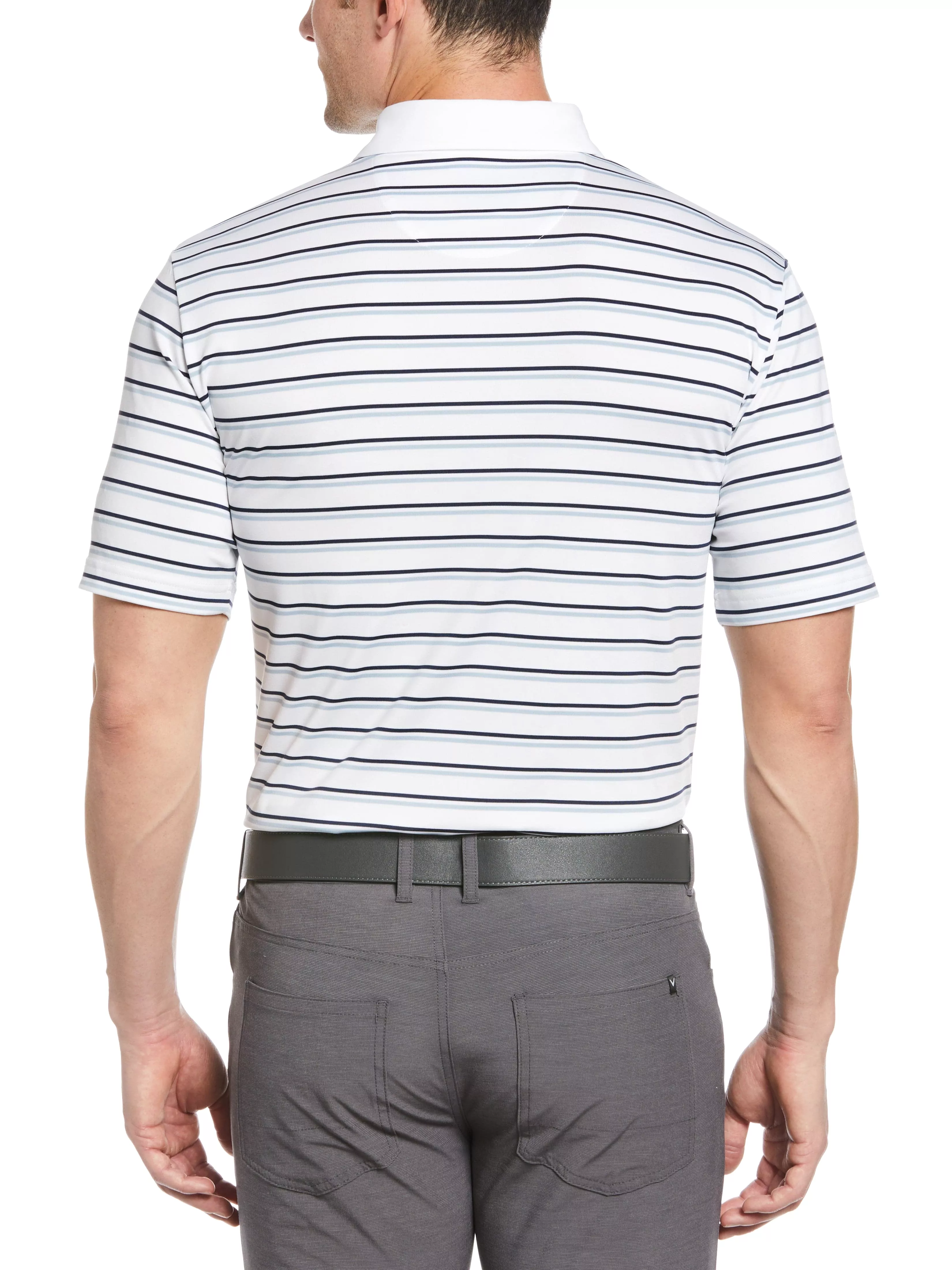 Mens Feeder Stripe Golf Polo