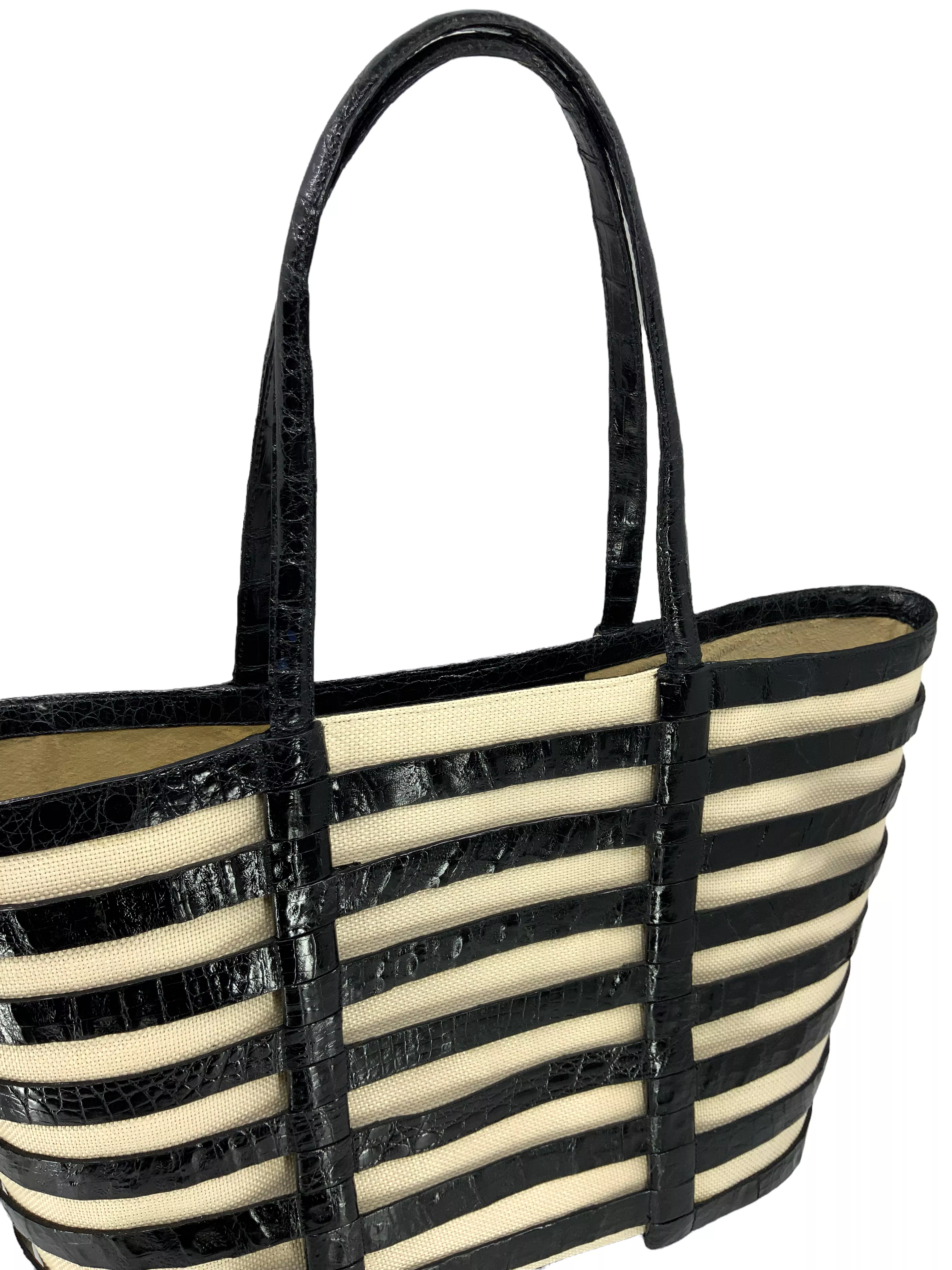 Nancy Gonzalez Medium Crocodile Basket Tote