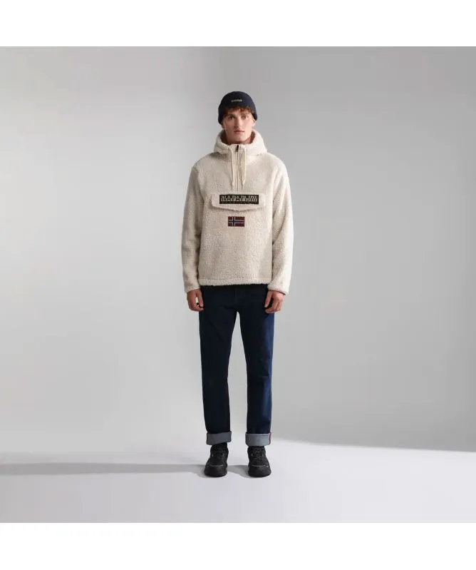 Napapijri Burgee Hoodie Fleecewear | Cream