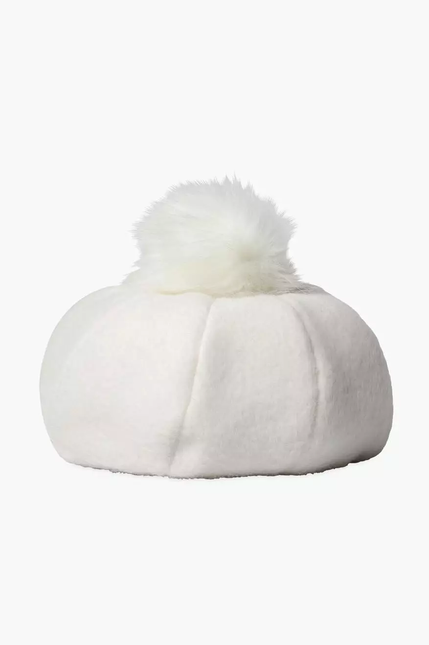 Natalie Oversized Pom Beret - Off White