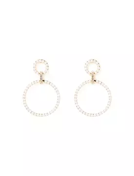 Nyra Circle Pearl Drop Earrings