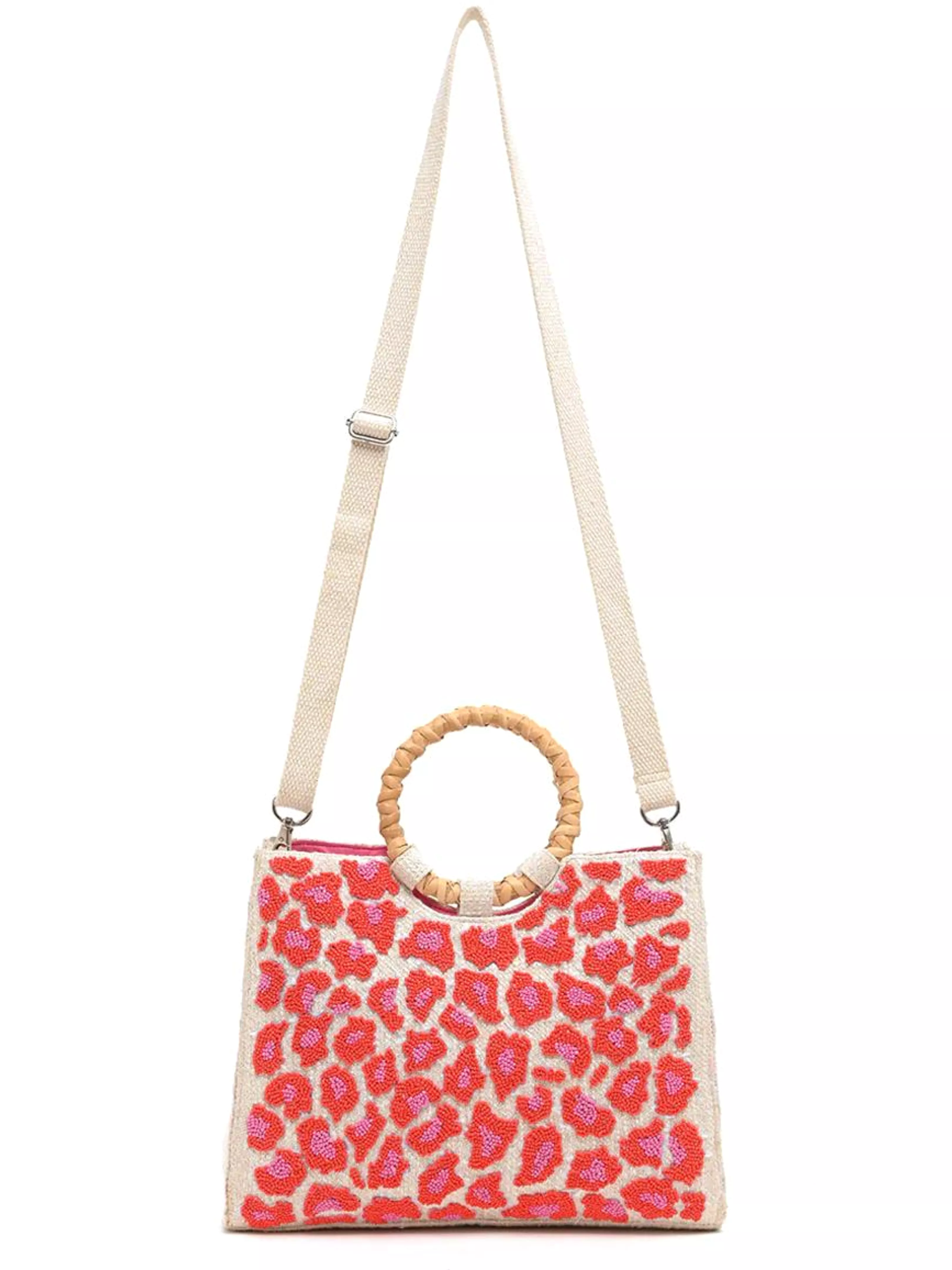 Pink Leopard Tote with Crossbody Straps