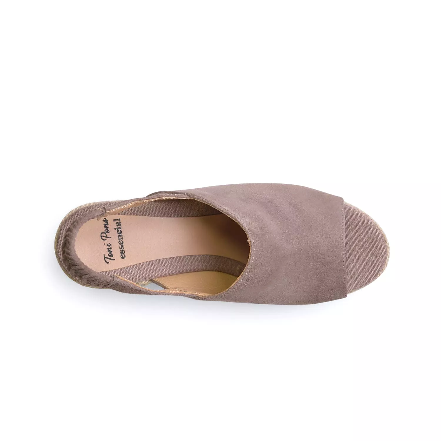 Plain Suede Leather Wedge Espadrille for Women - Noemi-A