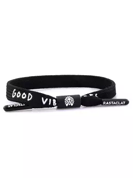 Positive Vibes Black Single Lace Bracelet