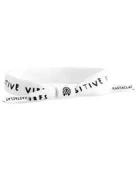 Positive Vibes Single Lace White Bracelet