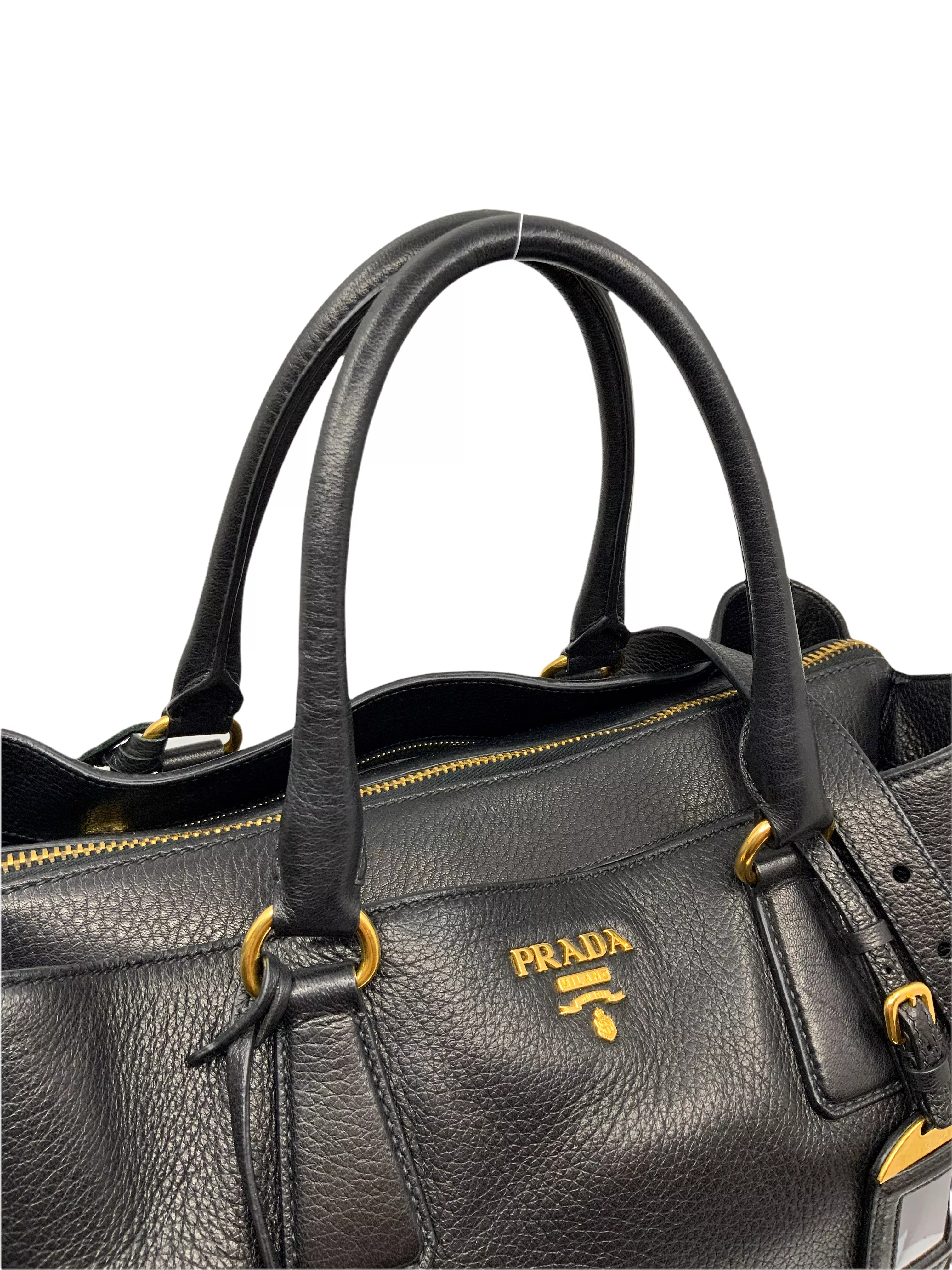 Prada Cervo Deerskin Tote with Shoulder Strap