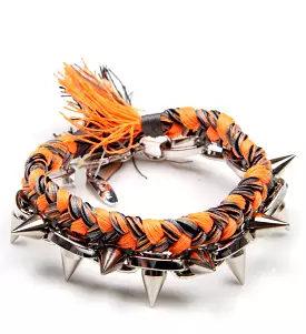 Punk Carnival Braided Bracelet Orange