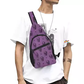 Purple Skull Chest Bag