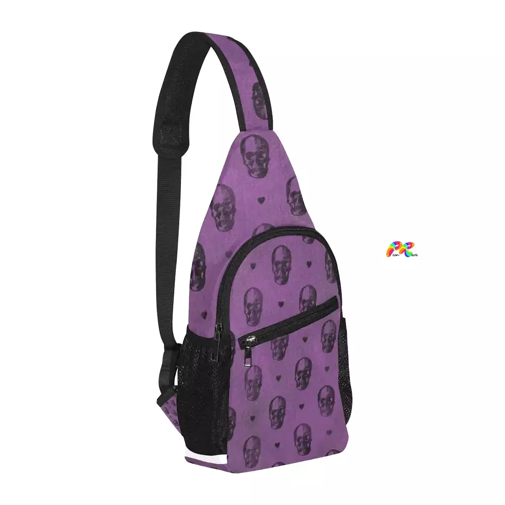 Purple Skull Chest Bag