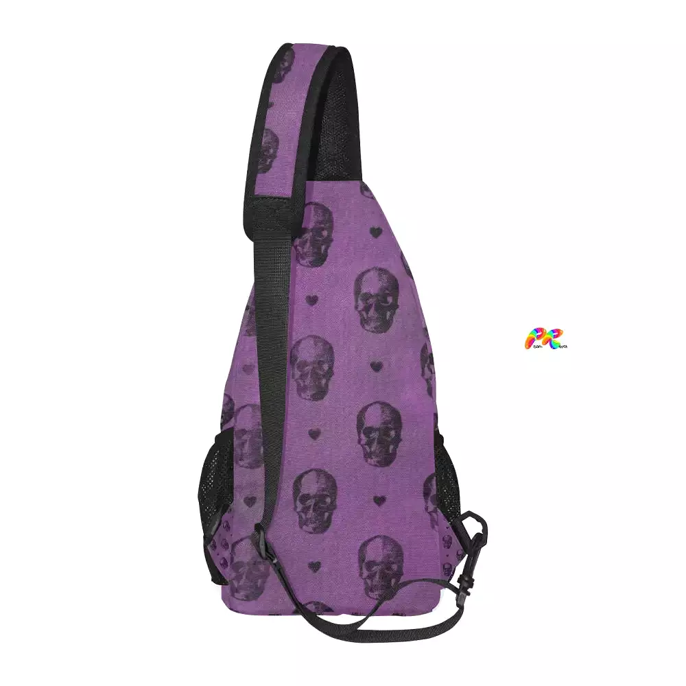 Purple Skull Chest Bag