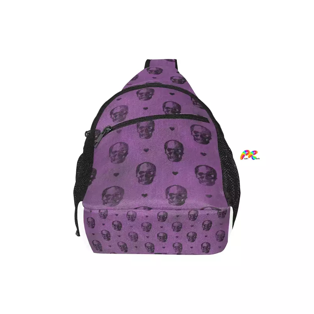 Purple Skull Chest Bag