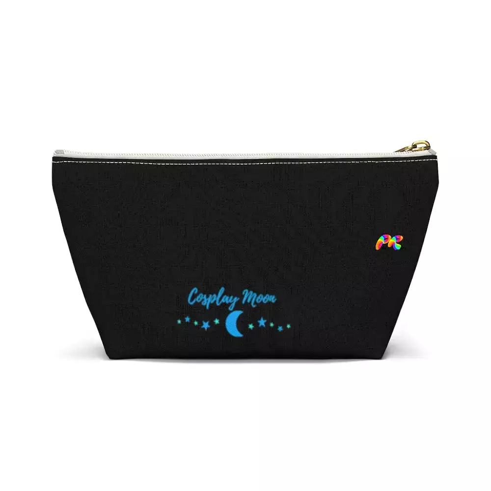 Rainbow Flower Black Makeup Bag