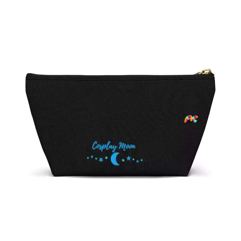 Rainbow Flower Black Makeup Bag