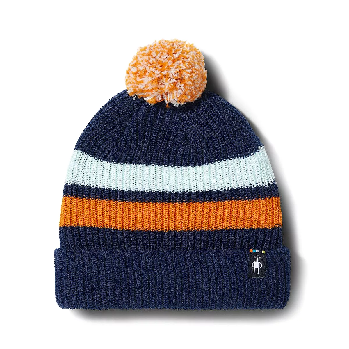 Smartwool Navy Stripe Pom Beanie