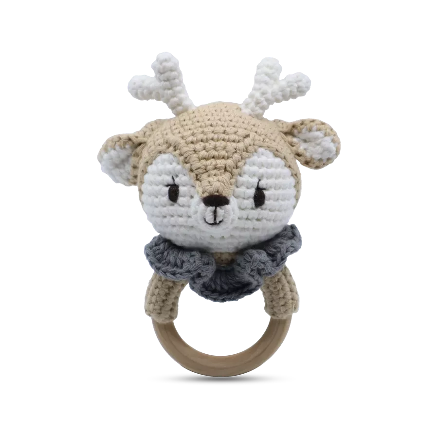 Snuggle Buddies Reindeer - Ring Rattle