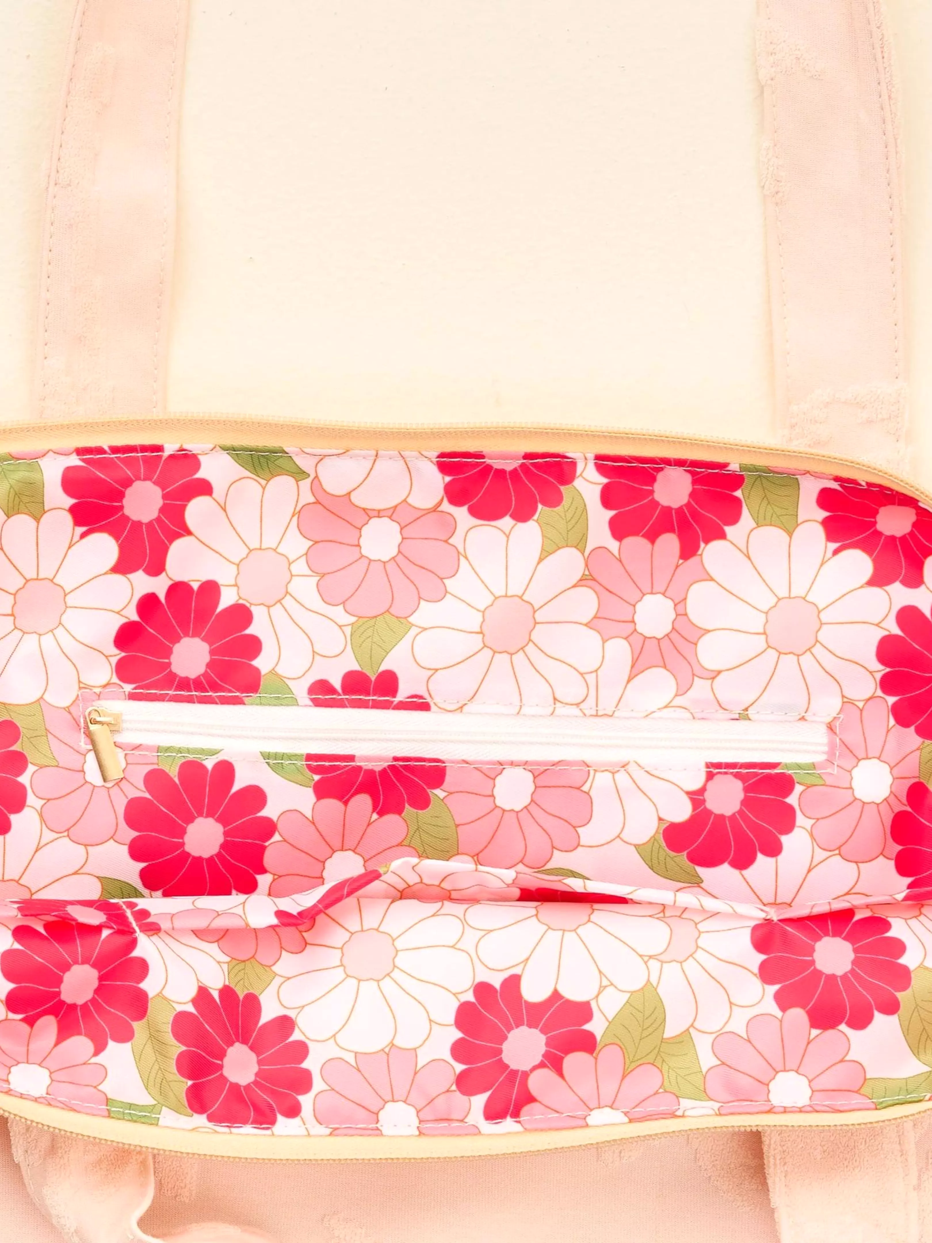 Terry Tote Blush Palm