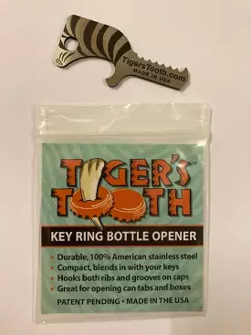 Tiger's Tooth Key Ring Bottle & Box Opener