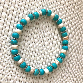 Turquoise and White Magnesite Bracelet