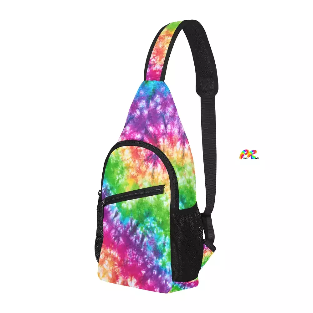 Vivid Tie-Dye Rave Chest Bag