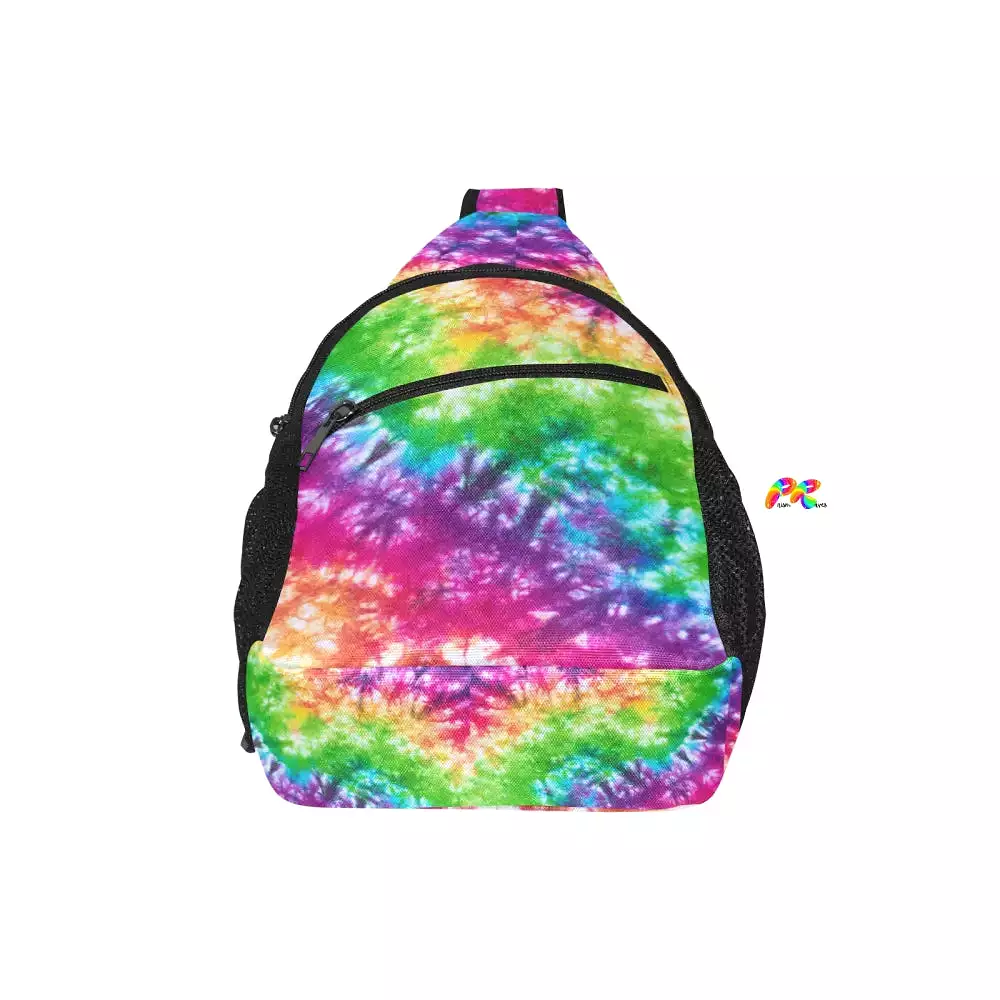 Vivid Tie-Dye Rave Chest Bag