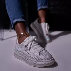 white bling sneaker - kingdom