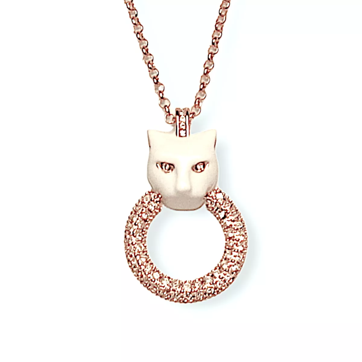 WHITE PANTHER NECKLACE M.