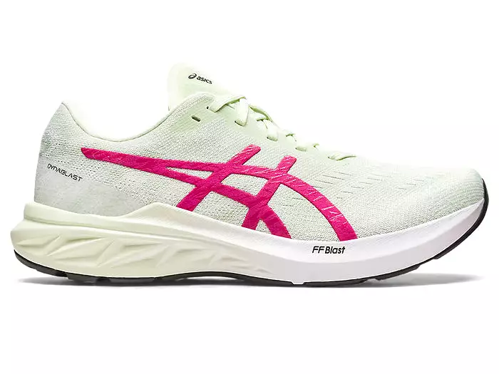 Women's Asics Dynablast 3, Whisper Green/Pink Rave, 8.5 B Medium