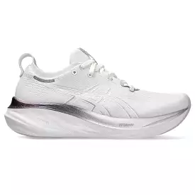 Women's ASICS GEL-Nimbus 26 Platinum, Real White/Pure Silver, 6.5 B Medium