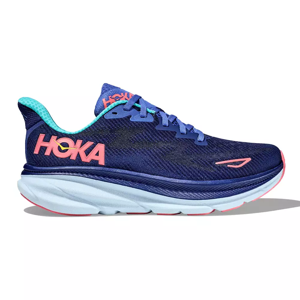 Women's Hoka One One Clifton 9, Bellwether Blue/Ceramic, 5 B Medium